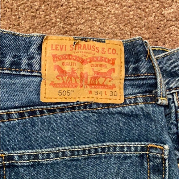 Levis 505 denim jeans 34Wx 30L - Picture 5 of 5